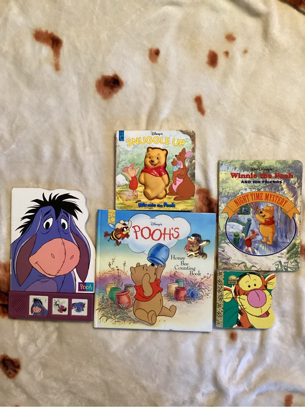 Disney Winnie the Pooh Vintage Board Book Set Lot of 5